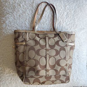 COACH Signature Khaki Tote